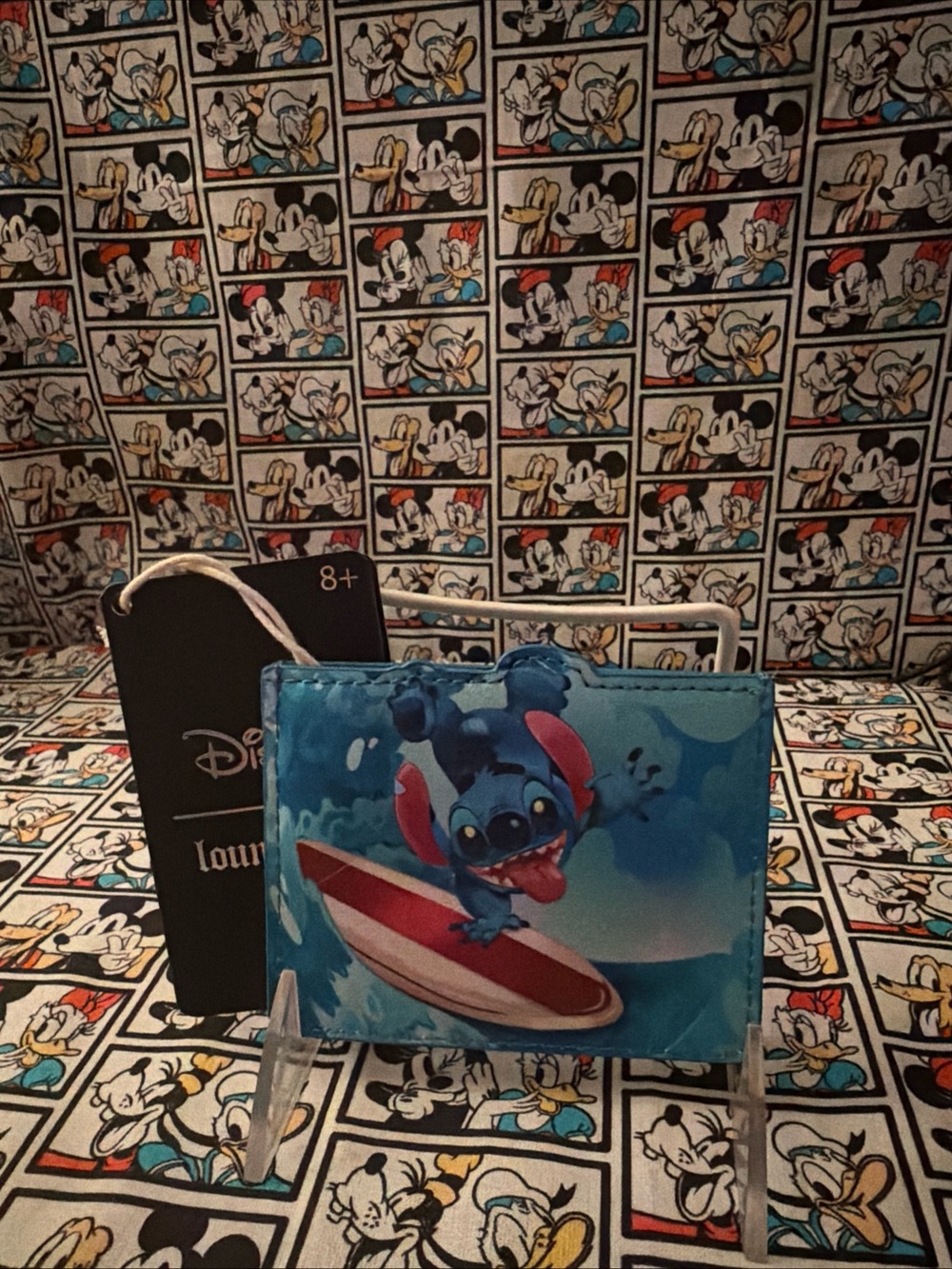 Loungefly Disney Lilo and Stitch Spinning Stitch Surfer Card Holder NWT 2025